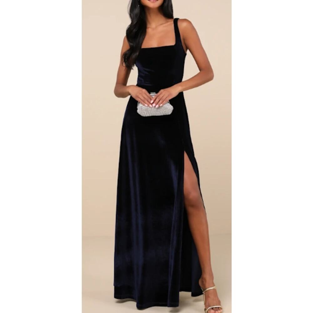 Lulu's Elegant Black Maxi Dress